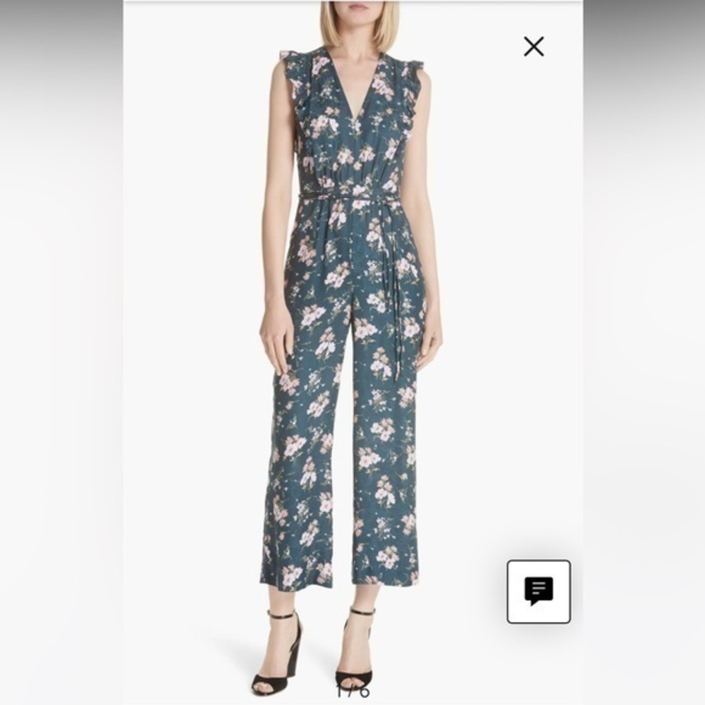 REBECCA TAYLOR Emilia Floral Sleeveless Silk
Jumpsuit